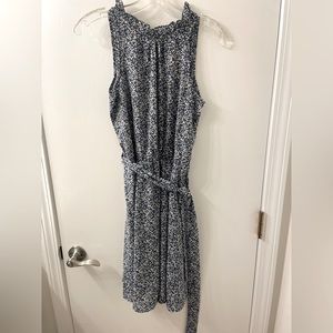 NWT Blue and White Floral High Neck Dress